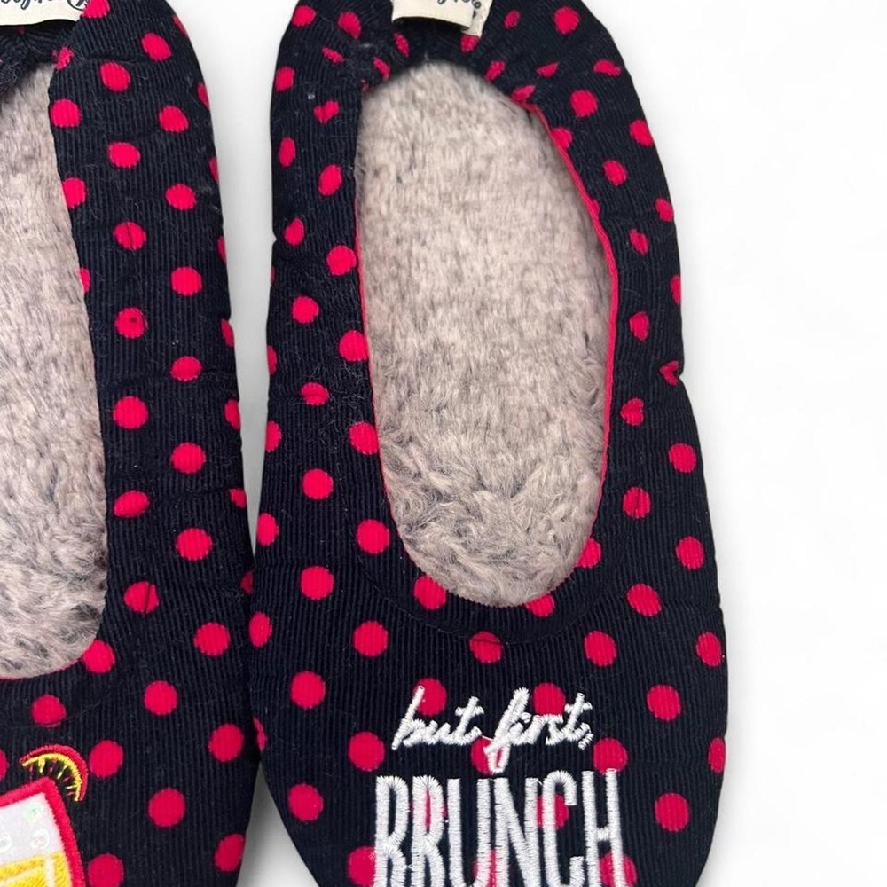 Polka Dot Dearfoams Brunch Slippers Women's Size 8 - Picture 4 of 6